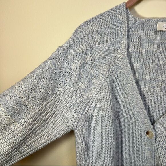 ✨ Common Threads Women’s Light Blue Cardigan Sweater Large Petite - Picture 5 of 10